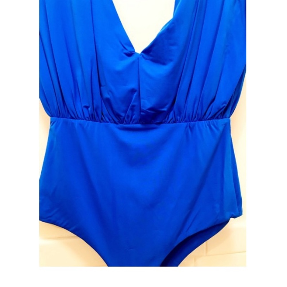 NWOT - Deep Plunge Blue Bodysuit - Picture 6 of 8